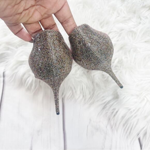 Christian Louboutin Women's Décolleté 554 85mm Glitter Gold‎ Regina Size 40.5 - Picture 5 of 8